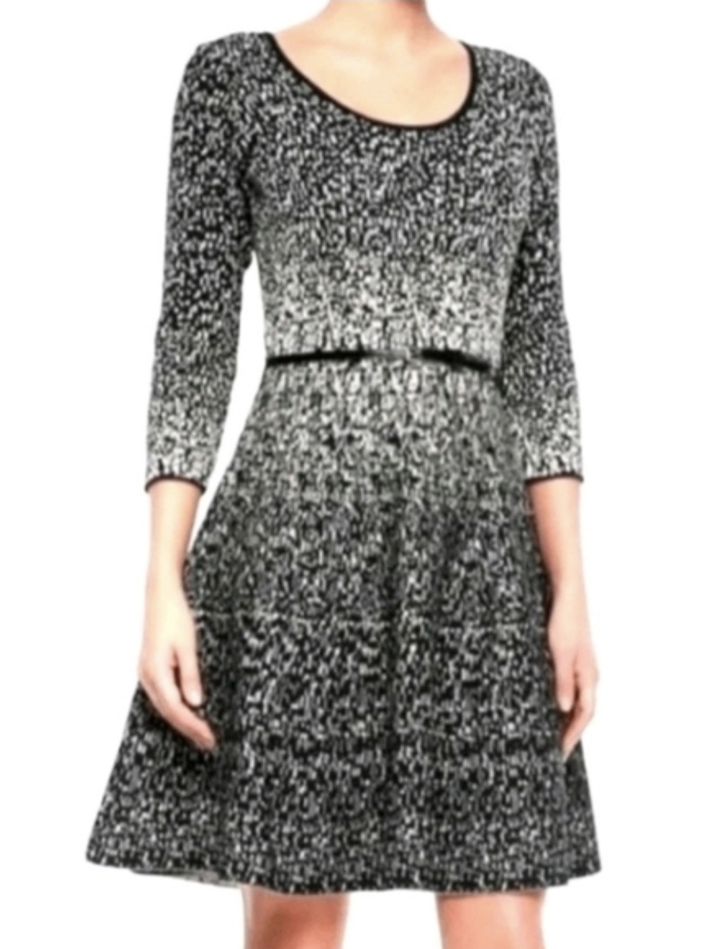 NWT Carmen Marc Valvo Black And Metallic Dress Size Small